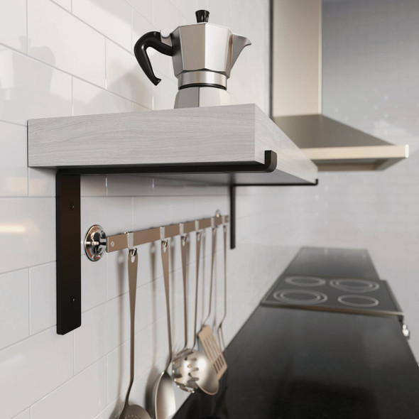 Knape & Vogt Silverton 10 In. Black Decorative Bracket