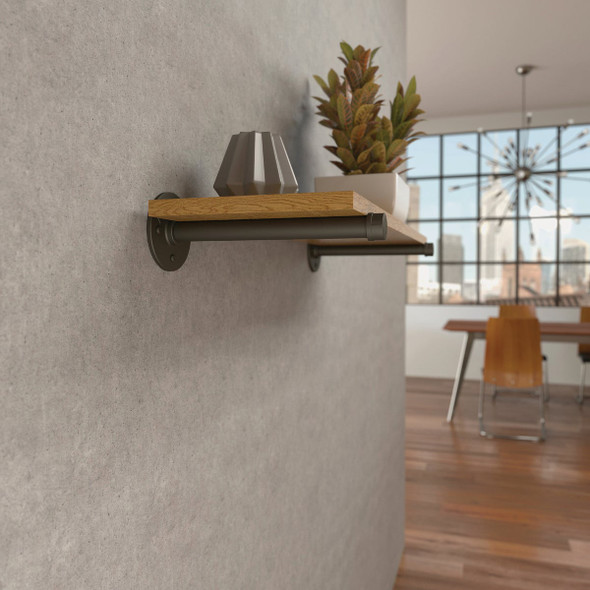 Knape & Vogt Birmingham 10 In. Industrial Straight Pipe Shelf Bracket