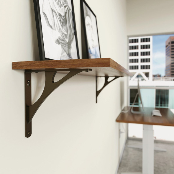 Knape & Vogt Manhattan 12 In. Bronze Decorative Bracket RP-201MN-12BRZ 243637