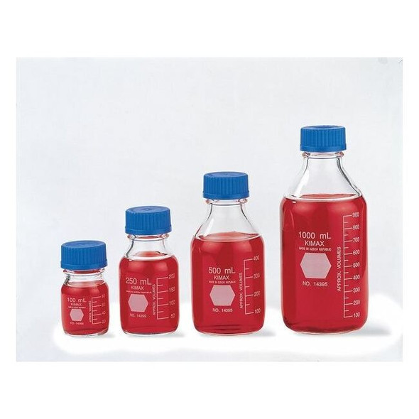 Kimble Chase Media Bottle,Boro Glass,176mm H,PK10 14395-500
