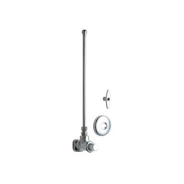 Chicago Faucet Water Supply Stop,Angle Body,1/2 FNPT 1017-ABCP