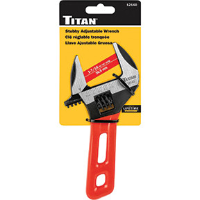 Titan 12140 Stubby Adjustable Wrench 12140