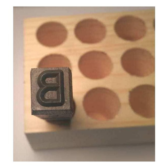 Young Bros Stamp Works Hand Stamp,2-3/8" Shank L,Steel, 03271 B 03271 B