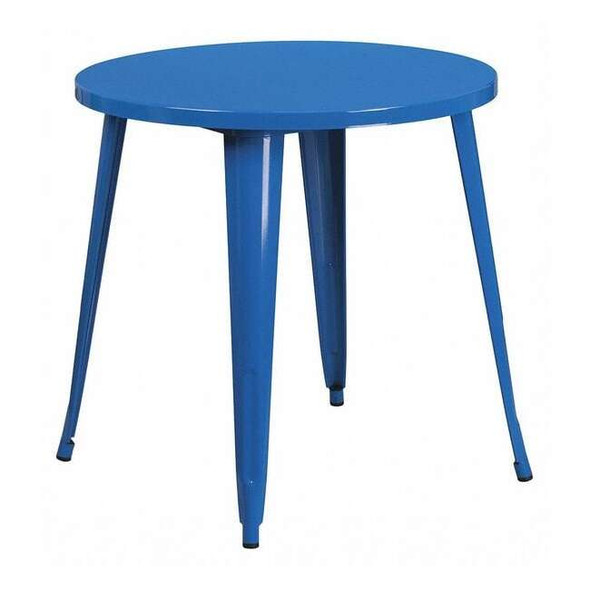 Flash Furniture Round 30" W, 30" L, 29.5" H, Metal Top, Blue CH-51090-29-BL-GG