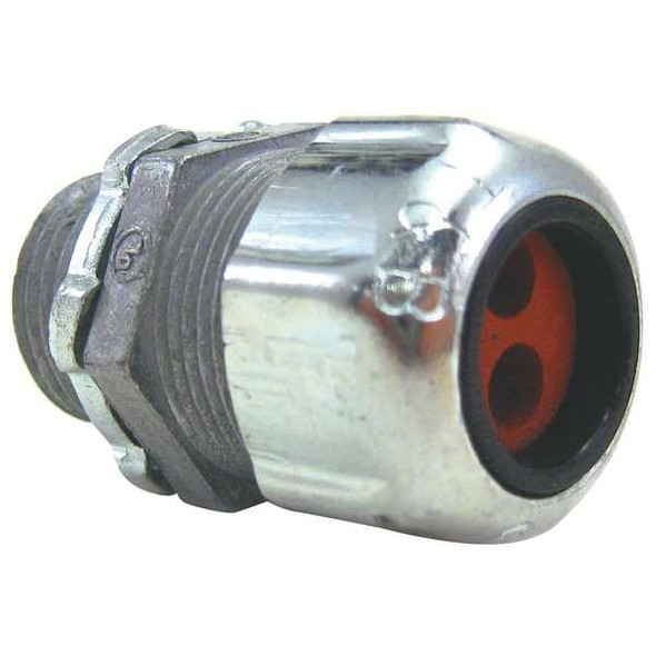 Conduit Fitting Grounding Connector, 3/4 in, Liquid-Tight, Steel, Silver