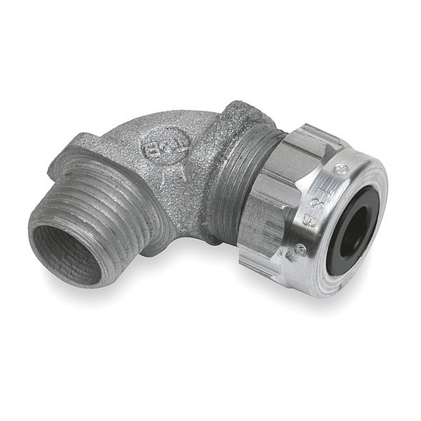 Abb Liquid Tight Connector,1in,90 deg,Silver 4980AL