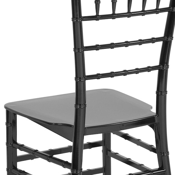 Flash Furniture Hercules Chiavari Chair, Black Back, 15 in W 18-3/4" L 35" H LE-BLACK-M-GG