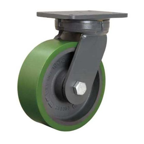 Hamilton Plate Caster,Kingpinless Swivel,Poly,8 in,2500 lb S-SEC-83DB