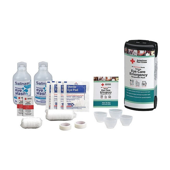 Eye Care Emergency Responder Pack, Plastic Tube, 16 Components, 24 People Served