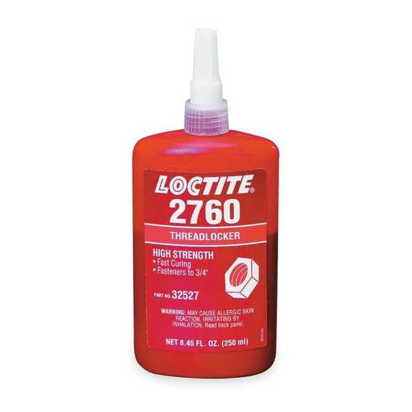 Threadlocker, LOCTITE 2760, Red, High Strength, Liquid, 250 mL Bottle