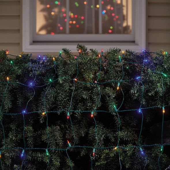 SYLVANIA 100 Lt Staylit Traditional Glow Glass Mini LED 4'x6' Multi Net