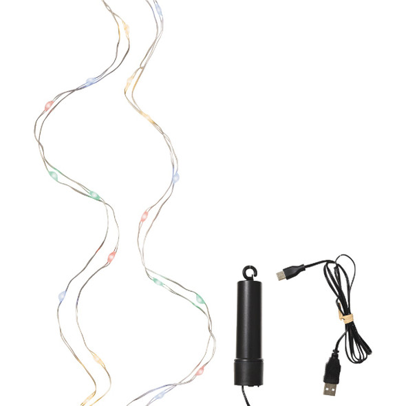 Lumineo 50-Bulb Multi Micro LED Duracharge Battery Operated Light Set 9490292