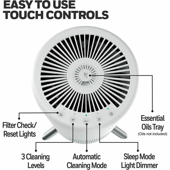 Honeywell Designer Series HEPA Air Purifier - True HEPA - 190 Sq. ft. - Black HPA830W SPR-HWLHPA830W