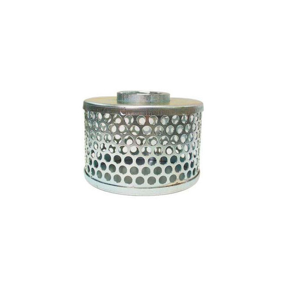 Apache 70001500 3"" FNPT Plated Steel Round Hole Strainer