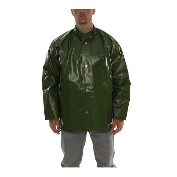 Tingley Rain Jacket, 3XL, Grn, Unisex, 0.25mm Thick J22258