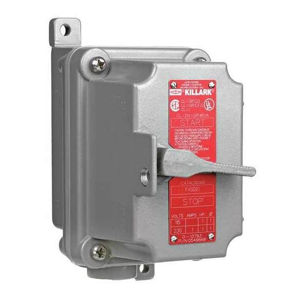 Hubbell Killark TumblerSwitch, 1 Gang, Feed-Thru, 1-Pole FXS-41C