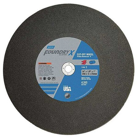 Norton Abrasives Cut-Off Wheel,20 in. Dia,ZA/AO,24G,Black 66253179366