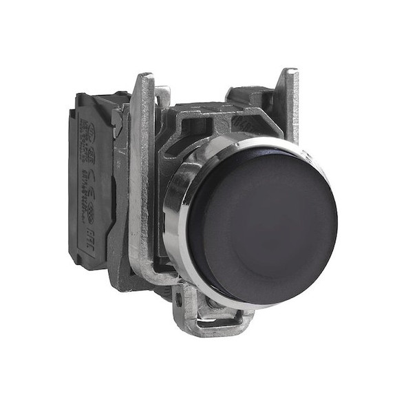 Schneider Electric Push Button Operator, 22 mm, 1NO, Black XB4BL21