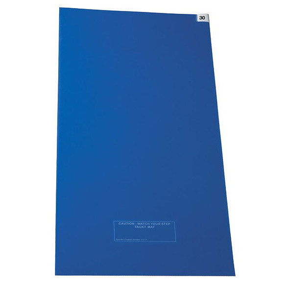 Manufacturer Varies Tacky Mat,Blue,36 x 60 In,PK4 5KDC9