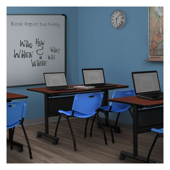 Regency M Lightweight Stackable Sturdy Breakroom Chair (40 pack)- Blue