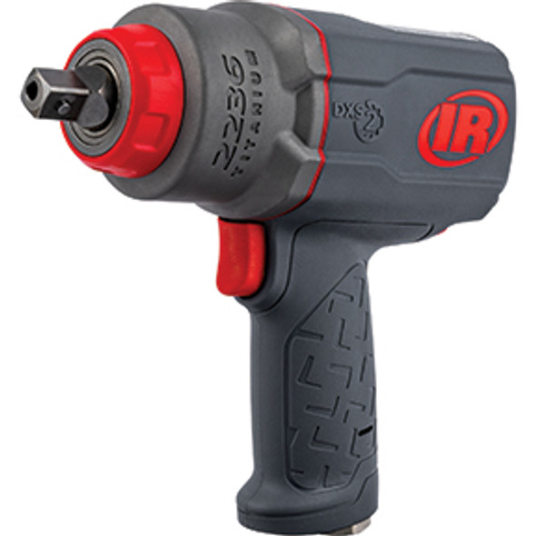 DXS 1/2" AIR IMPACT WRENCH, QUIET, 1500 FT-LB TORQUE, TITANIUM HAMMERCASE, PIN RETAINER, PISTOL 2236QPTIMAX