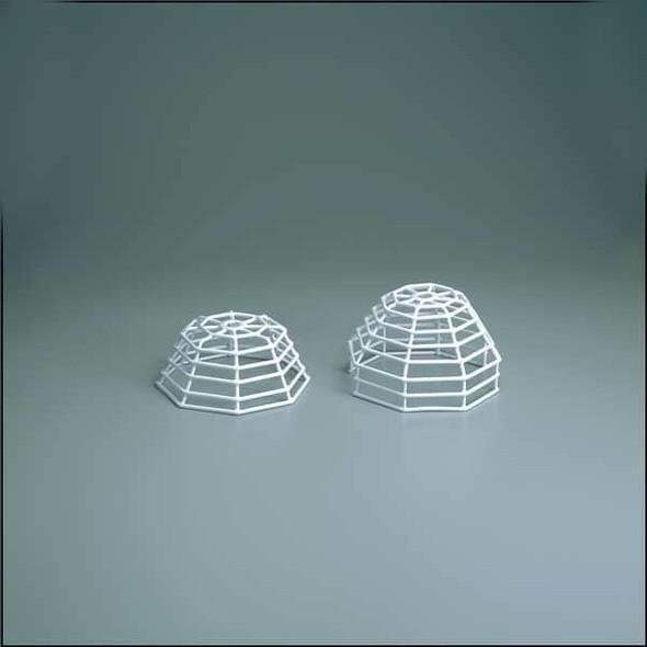 Smoke Detector Guard, Steel, Surface Mount, 8 1/4 in W x 8 1/4 in H x 6 in D, White