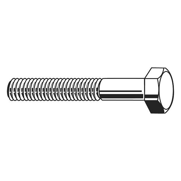 Grade A307, 5/8"-11 Hex Head Cap Screw, Black Oxide Steel, 2-3/4 in L, 10 PK