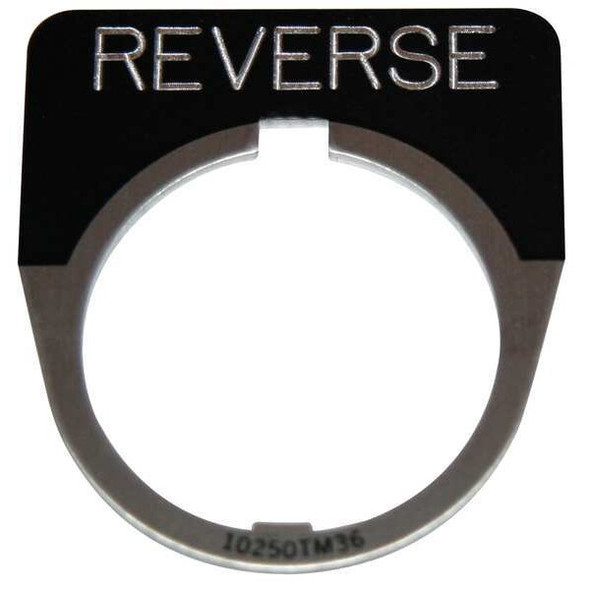 Eaton Cutler-Hammer Legend Plate,Half Round,Reverse,Black 10250TM30