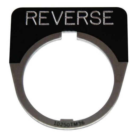 Eaton Cutler-Hammer Legend Plate,Half Round,Reverse,Black 10250TM30