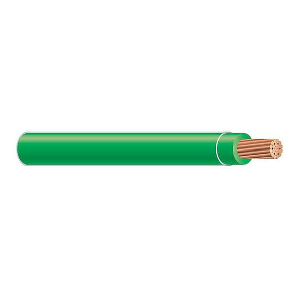 THHN Building Wire, Copper, 10 AWG, 1C, Green, Stranded, 1250 ft