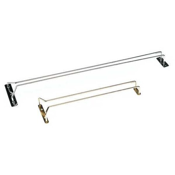 Crestware Hanging Glass Rack,24 in L,Gold GHR24 Crestware Hanging Glass Rack,24 in L,Gold GHR24