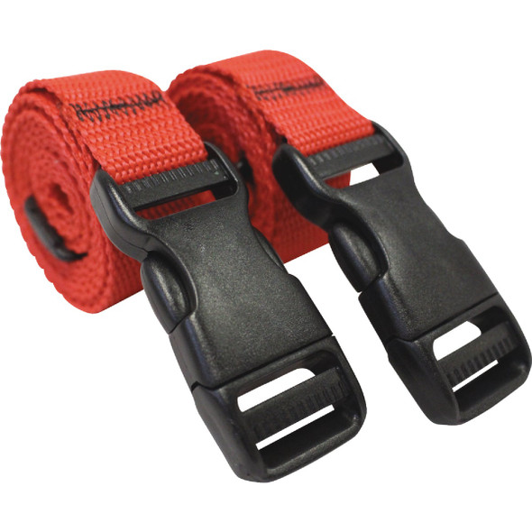 Keep It Together 1 In. x 4 Ft. Red Straps With Buckle (2-Count) Pack of 8