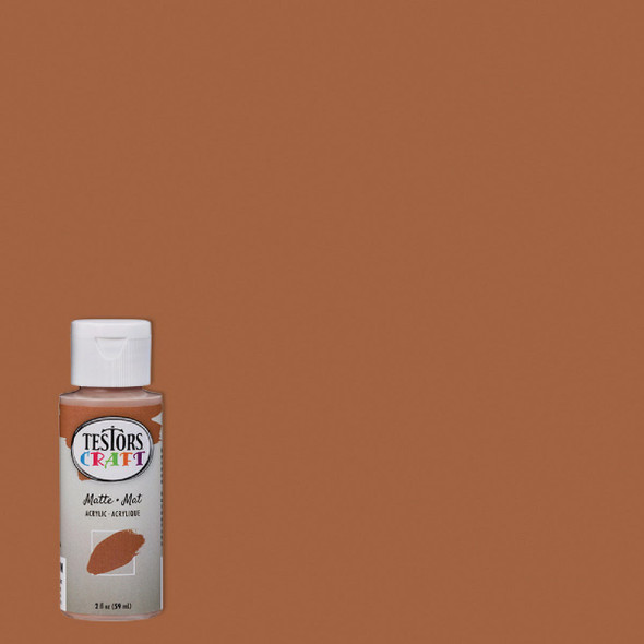 Testors Craft 2 Oz. Matte Coffee Acrylic Paint 297843