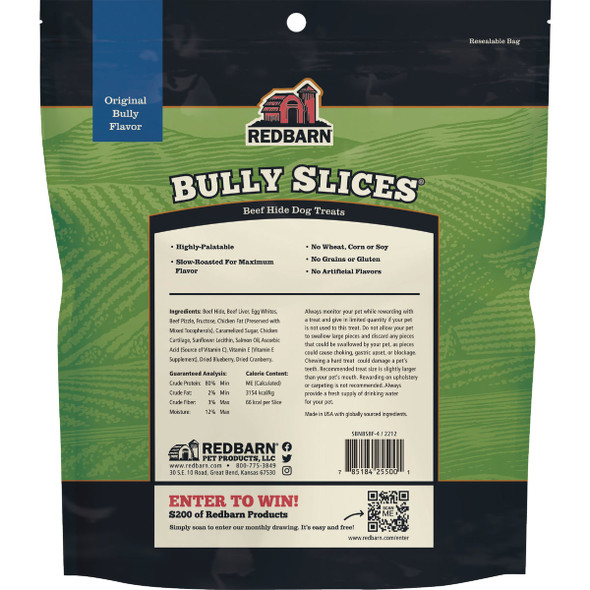 Redbarn Bully Slices 9 Oz. Beef Hide Dog Treat
