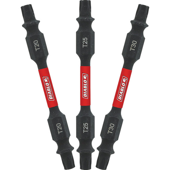 Diablo 2-1/2 In. Double-Ended TORX Screwdriver Bit Set, Bulk Pack of 50