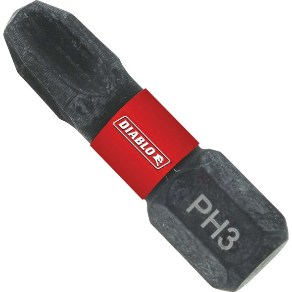 Diablo 1 In. Phillips #3 Impact Screwdriver Bit DPH31B Pack of 50
