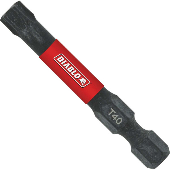 Diablo 2 In. T40 Torx Impact Screwdriver Bit DT402B Pack of 50