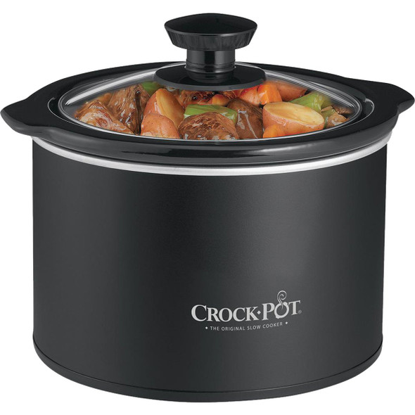 Crock-Pot 1.5 Qt. Black No Dial Round Manual Slow Cooker 2135523