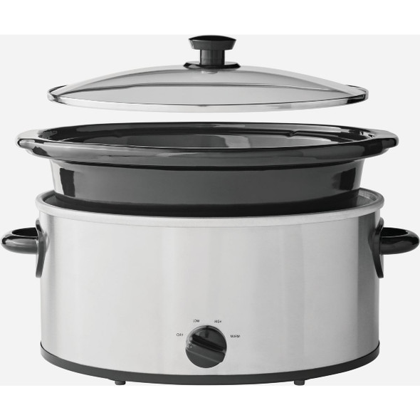 Crock-Pot 6 Qt. Stainless Steel Oval Slow Cooker 2131382 650023