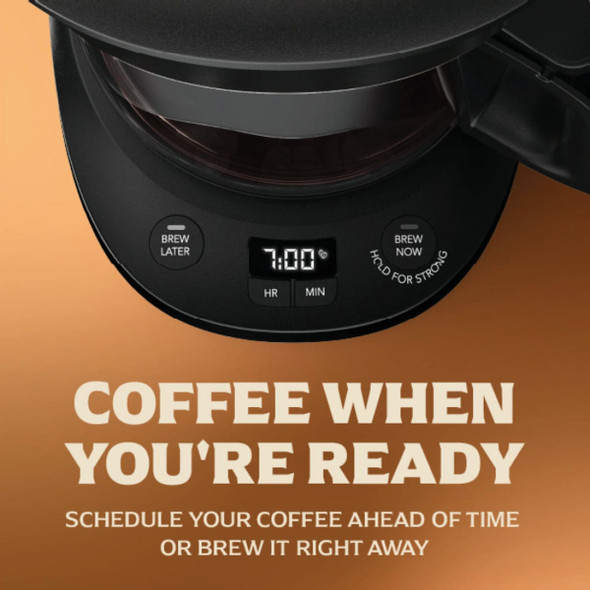 Mr. Coffee 12 Cup Black Programmable Coffee Maker with Strong Brew Mode 2247217 651556