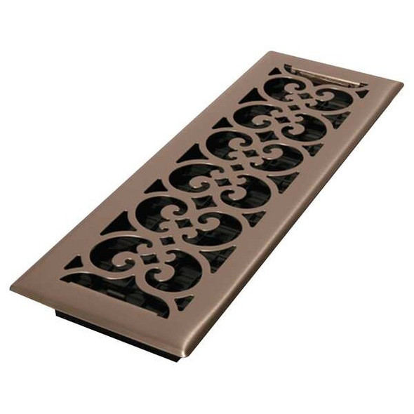 Decor Grates Floor Register 5.5 X 15.5, Brushed Nickel, Steel SPH414-NKL