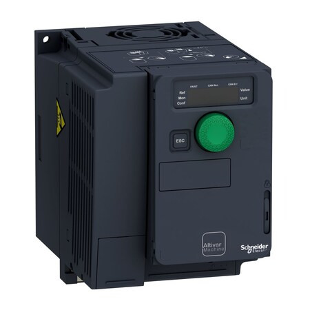Schneider Electric Variable FrequencyDrive,500V,Black/Green ATV320U07N4C
