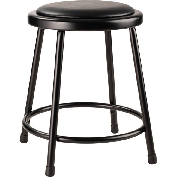 National Public Seating Stool, Steel, Vinyl, Black, 18" 6418-10