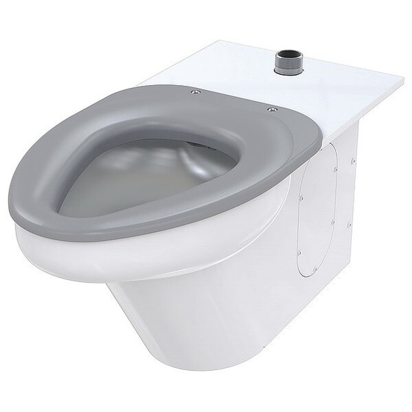 Tank Toilet, 1.28/1.6 gpf, Gravity Fed, Floor Mount, Elongated, White
