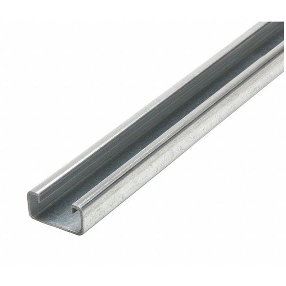 Single Channel Strut, Solid, Steel, Galvanized, None Hole Size, Silver