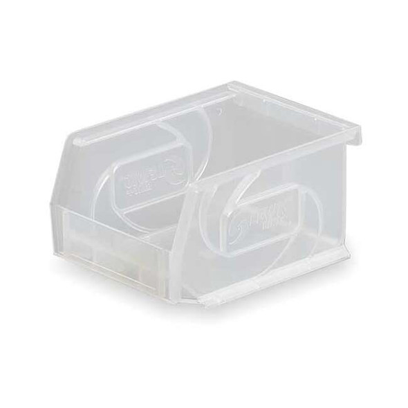Hang & Stack Storage Bin, Plastic, Clear, 3 in H, 4 1/8 in W, 5 3/8 in L