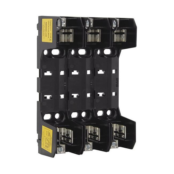 Open Fuse Block, R UL Class, 600V AC/DC Volt Rating, 3 Poles, Box Lug