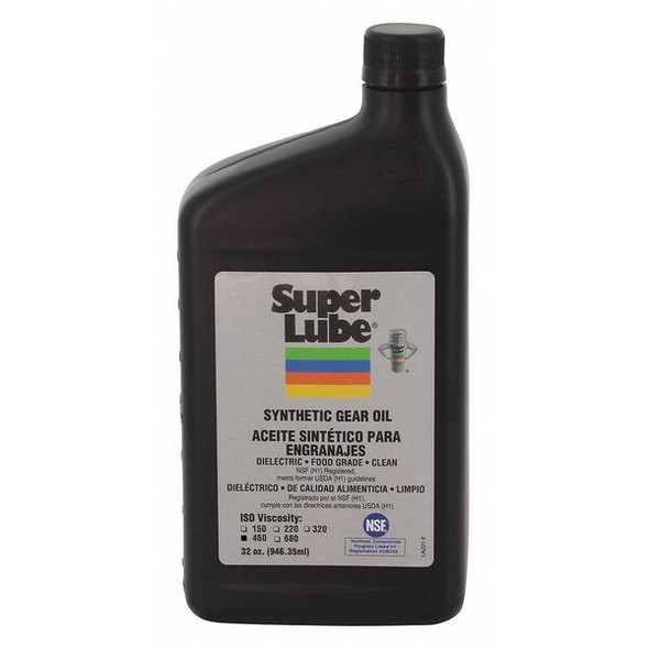 1 qt. Gear Oil Bottle, 460 ISO Viscosity, 140 SAE, Translucent Clear