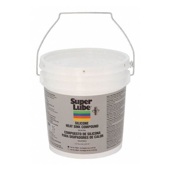 Grease, 5 lb, Pail, Silicone Base, 500 Degrees F Max Op Temp, White