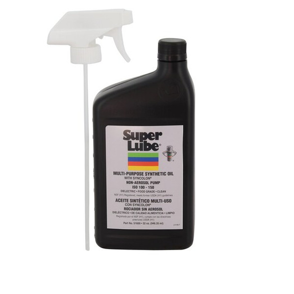 Multipurpose Lubricant, 1 qt., Spray Bottle, Synthetic Oil, Colorless